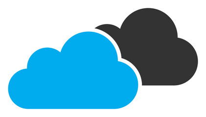 Clouds icon with flat style. Isolated vector clouds icon illustrations, simple style.