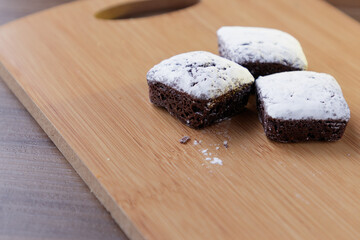 confectionery on the wooden board