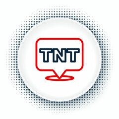 Line Detonate dynamite bomb stick icon isolated on white background. Time bomb - explosion danger concept. Colorful outline concept. Vector