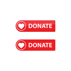 donate icon button vector. help, aid sign