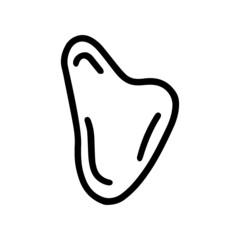 gua sha stone line vector doodle simple icon