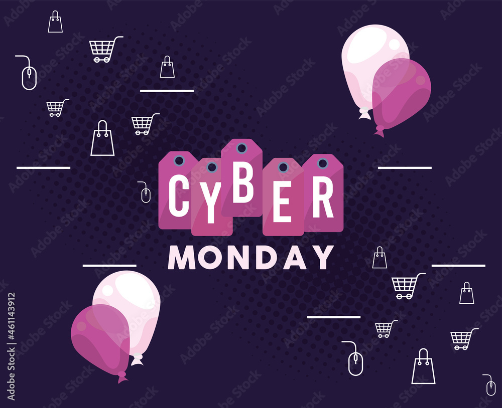 Canvas Prints cyber monday tags hanging