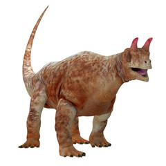 Shringasaurus Archosaur over White - Shringasaurus was a herbivorous Archosaur that lived in India during the Triassic Period.