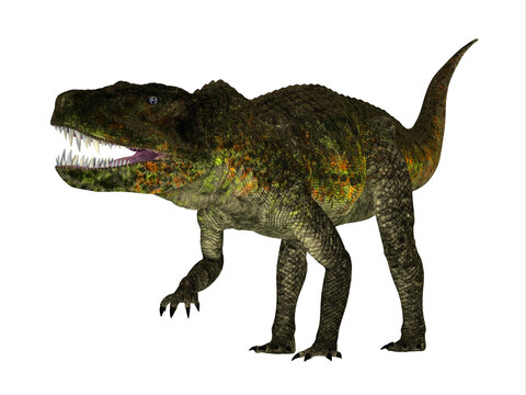 Postosuchus Reptile Walking - Postosuchus was a carnivorous crocodile that lived in North America during the Triassic Period.