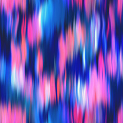 Wavy summer dip dye boho background. Wet ombre color blend for beach swimwear, trendy fashion print. Dripping paint digital fluid watercolor swirl effect. High resolution seamless pattern material.