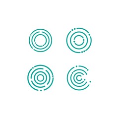 circle technology logo template