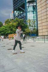 person skating on the street