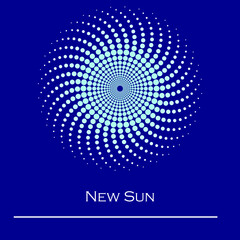 Medical new logo clean dots pattern with sun shape clear color abstract