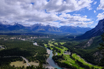 Fototapeta na wymiar View from Tunnel Mountain, Banff National Park, Alberta, Canada