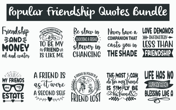 
Friendship day Quotes SVG Designs Bundle. Funny friendship quotes SVG cut files bundle, meaningful friendship quotes t shirt designs bundle, Quotes about best friend, friendship caption quotes