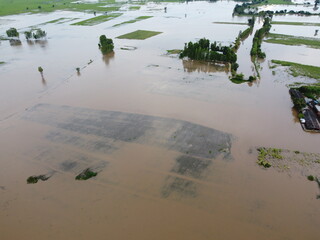 Flooding in rural communities in Thailand caused by storms causing heavy rains to continue