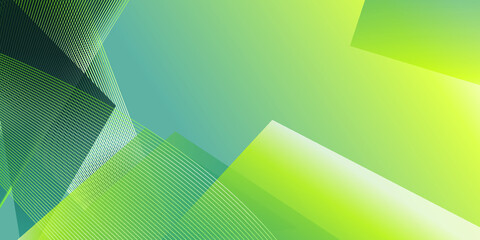 Abstract Green Background With Triangles