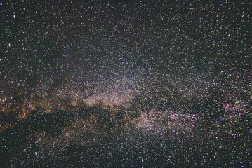 the deep space photo of Milky Way  with colorful spacedust and starry at night near Kunisaki 