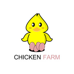 chicken farm logo mascot template