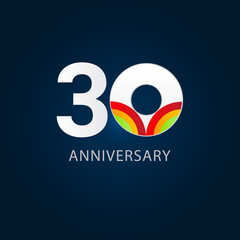 Obraz premium 30 Years Anniversary Celebration Vector Template Design Illustration