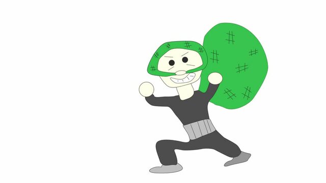 空き巣に入った泥棒のイメージ