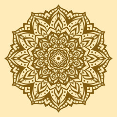 abstract mandala art circular motif design round traditional ornament for web or print vector element