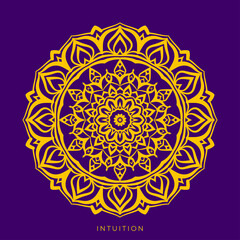 abstract intuitive mandala art circular motif design round traditional ornament for web or print vector element
