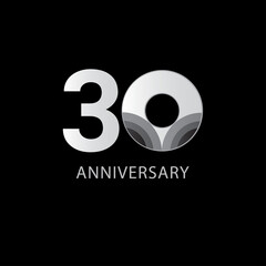 30 Years Anniversary Celebration Vector Template Design Illustration