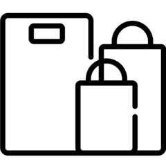 Obraz premium shopping line icon