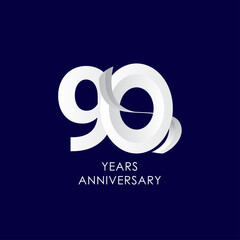 90 Years Anniversary Celebration Vector Template Design Illustration