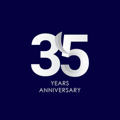 35 Years Anniversary Celebration Vector Template Design Illustration