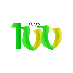 100 Years Anniversary Celebration Vector Template Design Illustration