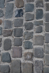 Roughly laid cobble stones