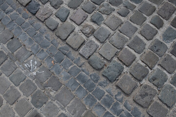Cobble stones in the north of Belgium