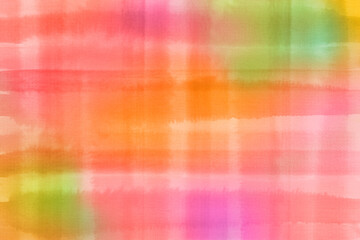 にじみがキレイな水彩アート、秋色のチェック