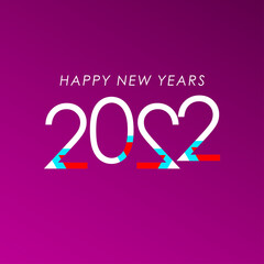 Happy New Years 2022 Celebration Vector Template Design Illustration