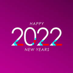 Happy New Years 2022 Celebration Vector Template Design Illustration