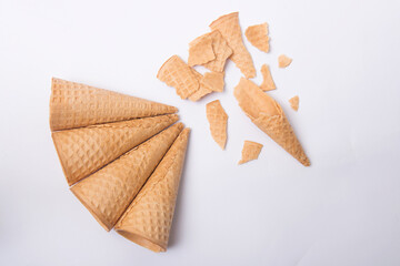 Crunchy ice cream cone