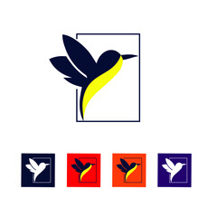 Hummingbird logo concept design stock illustration 