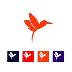 Hummingbird logo concept design stock illustration