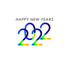 Fototapeta premium Happy New Years 2022 Celebration Vector Template Design Illustration