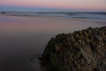 Beach at sunset in Malibu