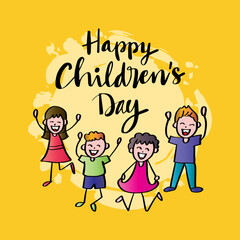 Happy Children's Day. Poster concept. 