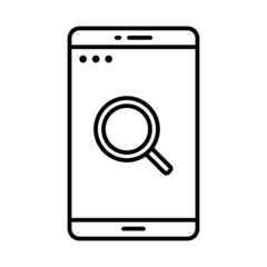 search application line icon vector design, editable stroke line icon