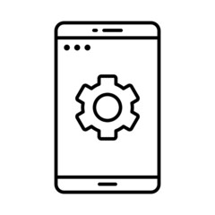 settings application line icon vector design, editable stroke line icon