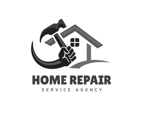 abstract home repair logo template illustration