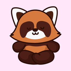 cute red panda is posing adorable