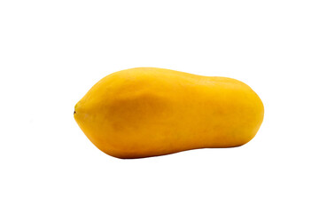 ripe papaya on a white background