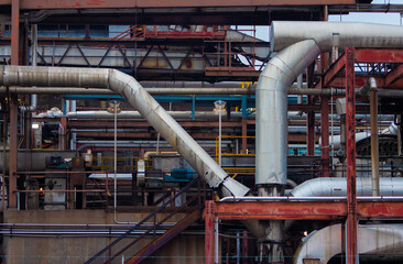 Factory Background - A Lot Of Pipes And Tubes And Stuff