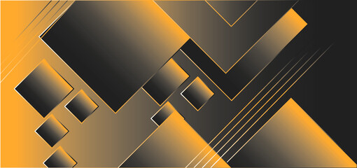 Abstract Gold Background With Squares