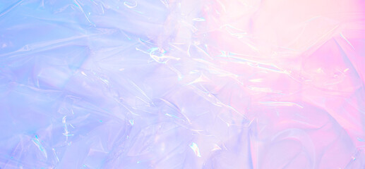 Light colorful iridescent transparent plastic texture background