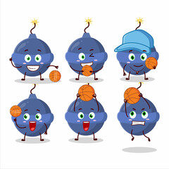 Talented smoke bomb firework cartoon character as a basketball athlete