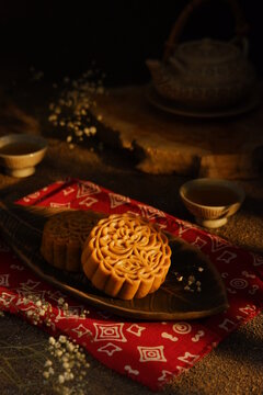 moon cake of chinese lunar month festival 