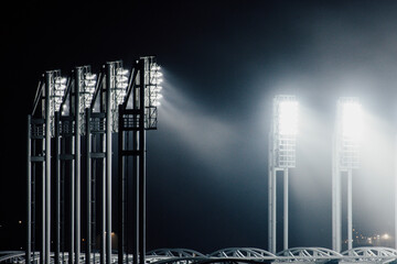 Stadium Lights in the Fog - Cleveland, OH