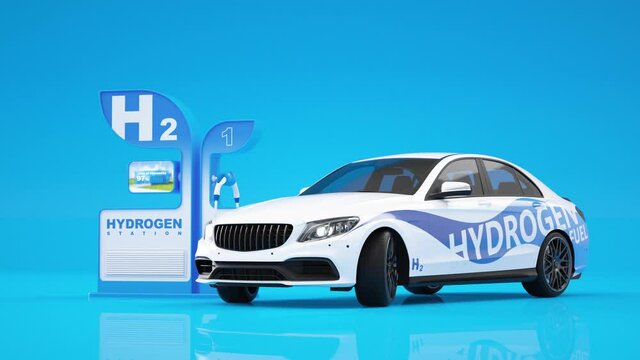 Hydrogen fuel charge. Hydrogen car.